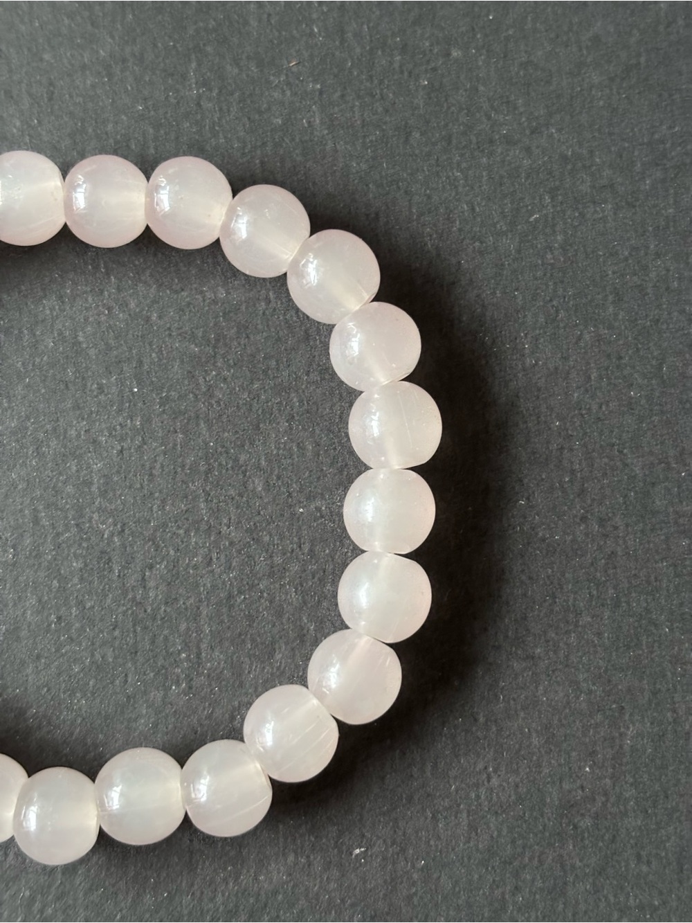 Rose Quartz Stretch Bracelet Onyx Howlite Charm Beaded | Size 6 - Picture 3 of 6